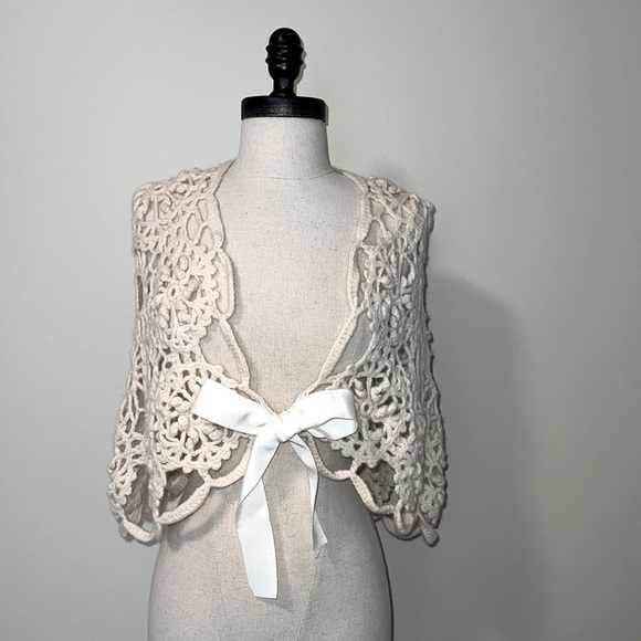 Ann Taylor Loft Crochet Wrap - Picture 1 of 8